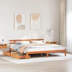 vidaXL Bedframe met lades massief grenenhout wasbruin, Verzenden, Nieuw