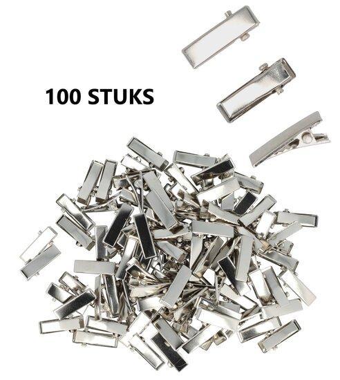 DIY Haarspeld Alligatorspeldjes Recht 2 cm – Metaal – Zilver, Handtassen en Accessoires, Uiterlijk | Haarverzorging