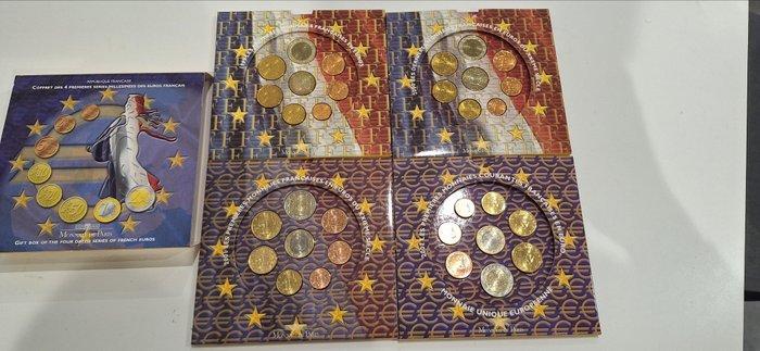 Frankrijk. Year Set (BU) 1999/2002 (4 Sets) (Zonder, Postzegels en Munten, Munten | Europa | Euromunten