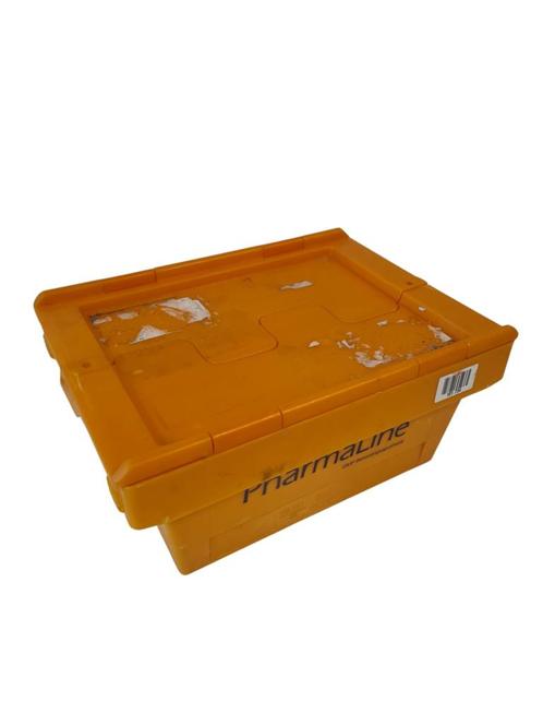 Distributiebak 400x300x173 mm nestbaar oranje gebruikt, Doe-het-zelf en Bouw, Kratten en Dozen, Ophalen of Verzenden