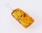 Zeldzame natuurlijke Baltische amberhanger met 2 stuks,