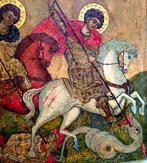 Icoon - Moeder Gods van het Teken - Egg tempera verf op, Antiek en Kunst