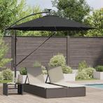 vidaXL Parasol Zwart 294 x 294 x 248 cm Polyester en, Tuin en Terras, Verzenden, Nieuw