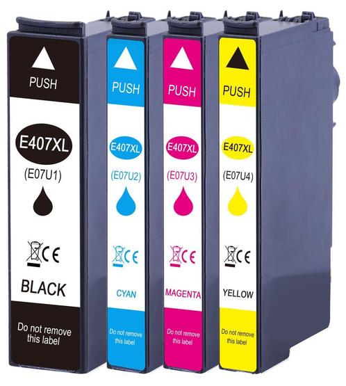 Huis-Merk  EPSON 407 C13T07U240 Cyaan 24ml 247print, Informatique & Logiciels, Fournitures d'imprimante, Envoi