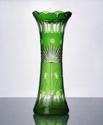 Nový Bor (Haida) Attrib. - Décanteur - Vase à overlay vert