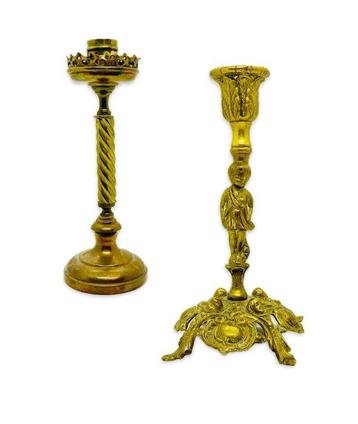 Candélabre Colonne et Mythologique (2) - Bronze, Laiton