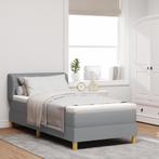 vidaXL Boxspring Bed met Matras Lichtgrijs 90x200 cm Stof, Verzenden, Nieuw