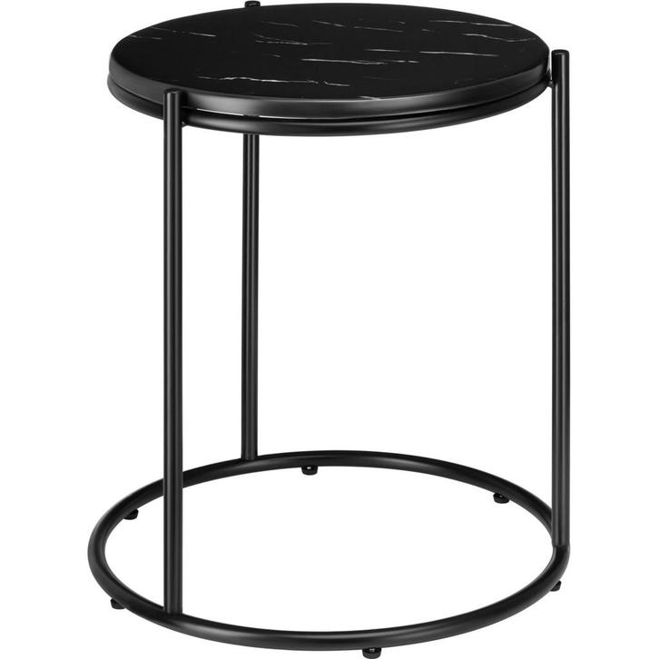 tectake Bijzettafel Ellsa, marmeren blad, stalen frame - zwa, Huis en Inrichting, Tafels | Bijzettafels, Verzenden