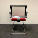 Ahrend 240 Vergaderstoel met kunststof rug, antraciet - rood