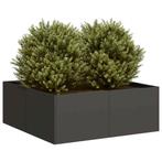 vidaXL Plantenbak 80x80x30 cm staal zwart, Verzenden, Nieuw