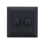 Zwarte Plastic Afdekking Plaat Voor GIRA Duo Dimmer RAL9005, Doe-het-zelf en Bouw, Verzenden, Nieuw