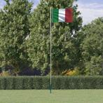 vidaXL Vlag met vlaggenmast Italië 6,23 m aluminium, Diversen, Vlaggen en Wimpels, Verzenden, Nieuw