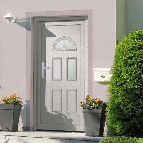 vidaXL Voordeur 110x210 cm PVC wit, Doe-het-zelf en Bouw, Deuren en Vliegenramen, Nieuw, Verzenden