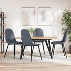 vidaXL Eetkamerstoelen 4 st fluweel donkergrijs, Huis en Inrichting, Verzenden, Nieuw