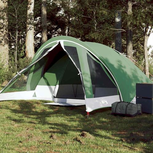 vidaXL Tent 4-persoons waterdicht groen, Caravans en Kamperen, Tenten, Nieuw, Verzenden