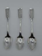 .. - .. - Theelepel (3) - .875 (84 Zolotniki) zilver -, Antiek en Kunst, Antiek | Zilver en Goud