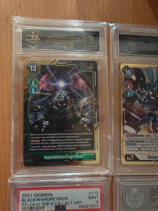 Bandai - 4 Graded card - Digimon Secret rare - PSA, Verzamelen, Overige Verzamelen