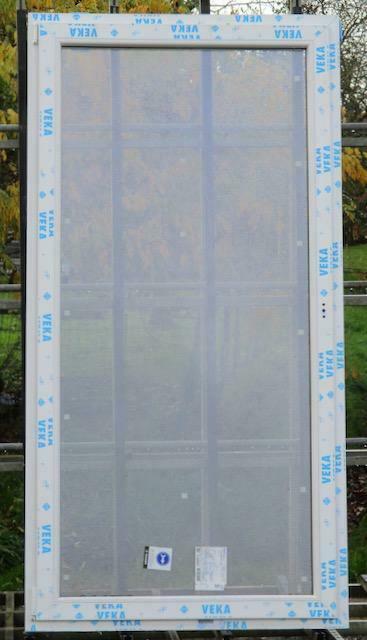 pvc terrasraam , raam 111 x 218 wit / earl platin metallic, Bricolage & Construction, Châssis & Portes coulissantes, Enlèvement ou Envoi