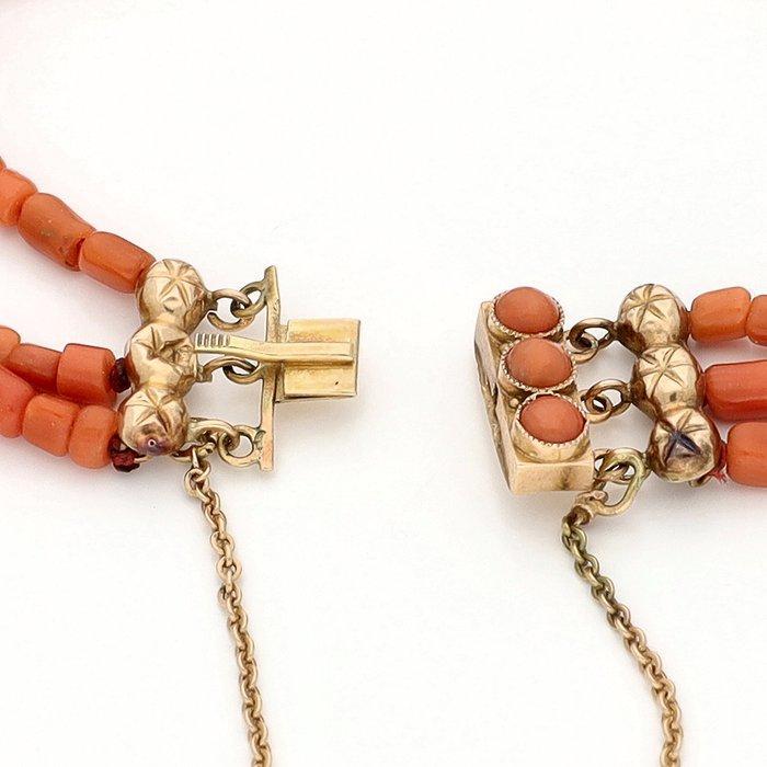 Bracelet - 14 carats Or jaune - Corail rouge, Bijoux, Sacs & Beauté, Bijoux anciens