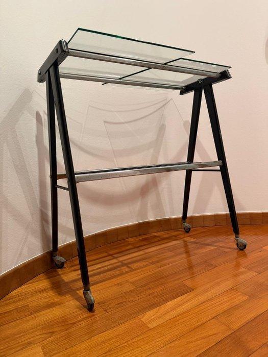 Chariot de service - Verre, Métal, Bois - Table d’entrée, Antiek en Kunst, Kunst | Designobjecten