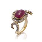 Ring Antieke vroege Victoriaanse 18K Gele Gouden, Nieuw