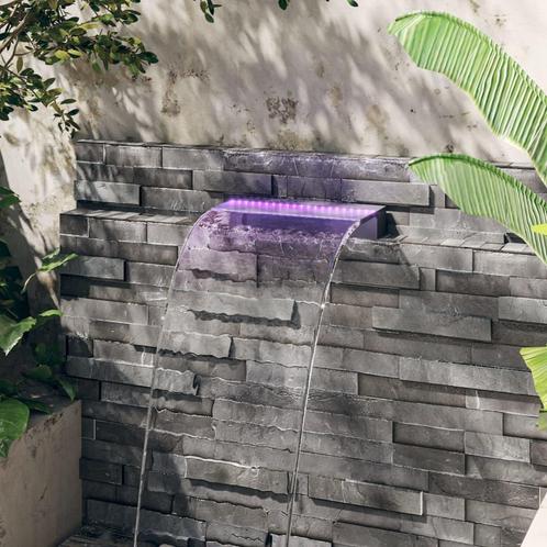 vidaXL Watervaloverlaat met RGB LEDs 45 cm acryl, Tuin en Terras, Waterpartijen en Fonteinen, Nieuw, Verzenden