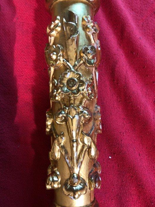 Barok Kolom - de achttiende eeuw - Twee barokke houten, Antiek en Kunst, Antiek | Overige Antiek