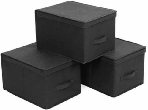 Opbergdoos - Vouwbaar - Stof - Zwart, Huis en Inrichting, Woonaccessoires | Overige, Nieuw, Ophalen of Verzenden