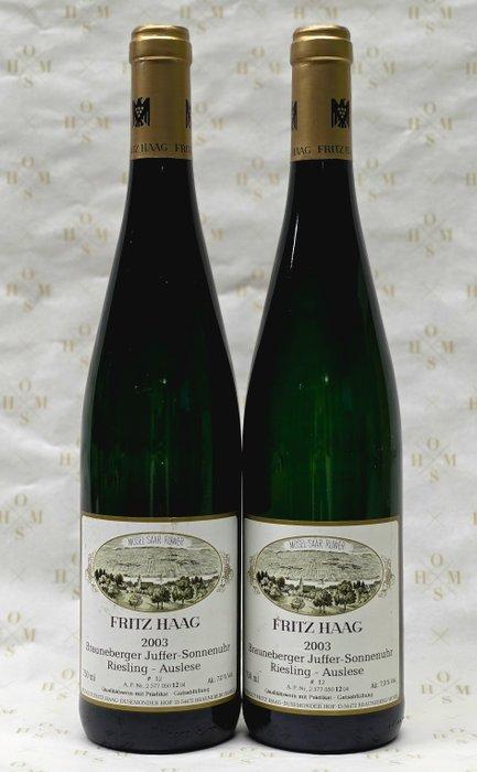 2003 Fritz Haag, Brauneberger Juffer-Sonnenuhr Riesling, Verzamelen, Wijnen