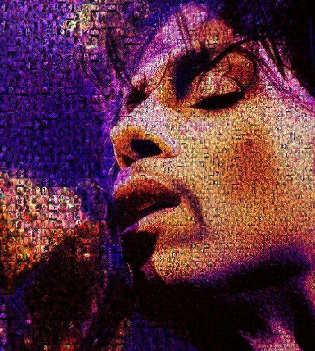 David Law - Echo Waves - Purple King V - Format XL 60x60, Antiquités & Art, Art | Objets design