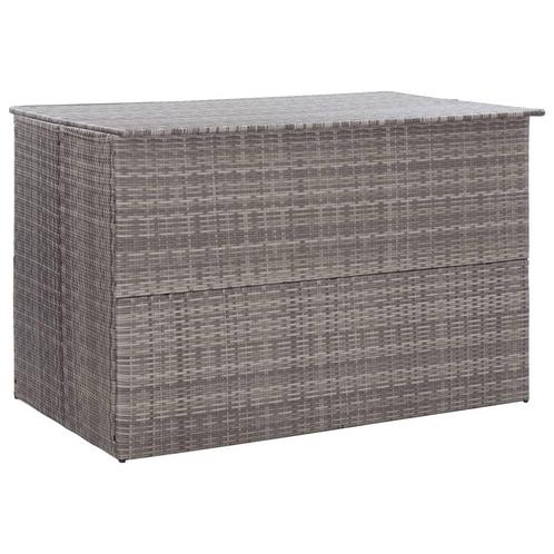 vidaXL Tuinbox 150x100x100 cm poly rattan grijs, Tuin en Terras, Bergingen en Tuinkasten, Nieuw, Verzenden
