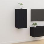 vidaXL Tv-wandmeubel 40x34,5x80 cm zwart, Huis en Inrichting, Kasten |Televisiemeubels, Verzenden, Nieuw