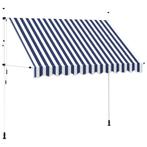 Blauw/Witte Luifel 3m - - OP=OP - Ideaal voor Balkon!, Tuin en Terras, Verzenden, Nieuw, 250 cm tot 450 cm, Uitvalscherm
