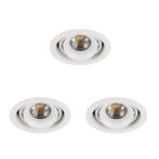Spots inbouw Inbouwspot Bjorn 1 Rond wit set 3 stuks, Huis en Inrichting, Lampen | Overige, Verzenden, Nieuw