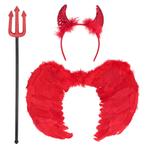 Halloween Accessoireset Dames Duivel 3 delig, Verzenden, Nieuw