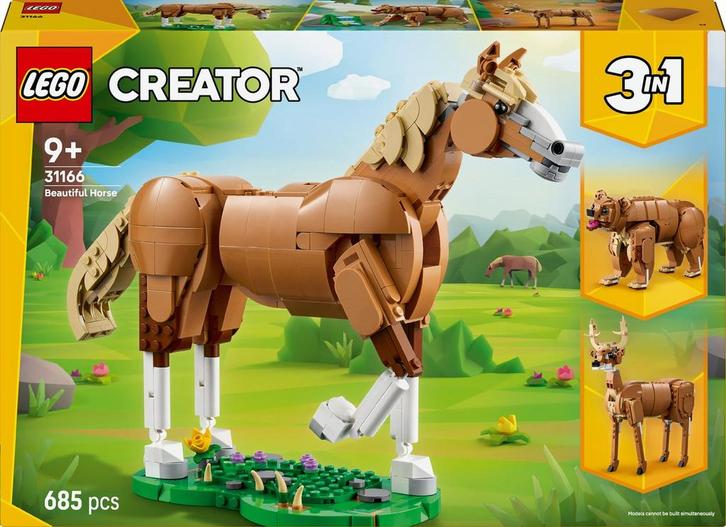 LEGO® Creator 3in1 Prachtig Paard, Dierenbouwset - 31166, Enfants & Bébés, Jouets | Duplo & Lego, Envoi