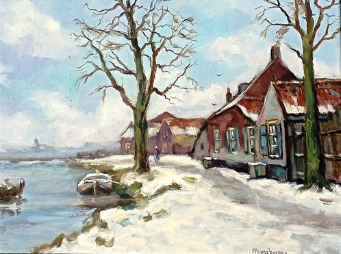 Mijnsbergen (1945) - Hollandse wintergezicht, Antiek en Kunst, Kunst | Schilderijen | Klassiek