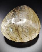 Prachtige zeer zeldzame natuurlijke goud-ruw geslepen kwarts