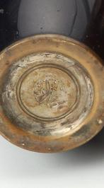 Vase - Argent, Cuivre, Émail - Adachi - Japon - Période, Antiek en Kunst