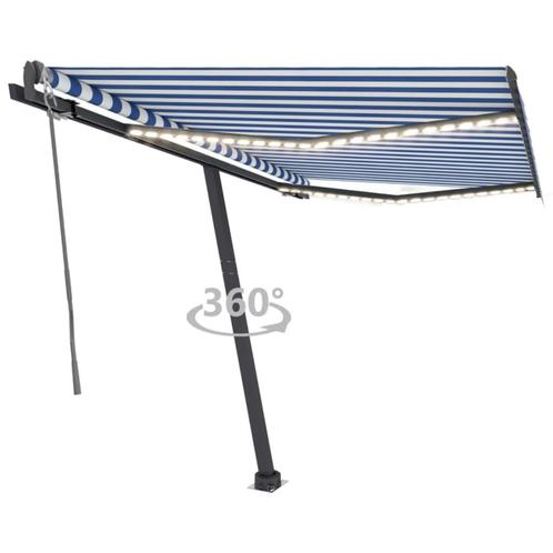 vidaXL Auvent automatique capteur de vent/LED 300x250 cm, Tuin en Terras, Parasols, Verzenden