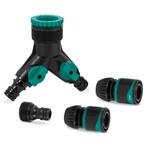 2-weg waterverdeler set | Incl. slangkoppelingen en, Tuin en Terras, Verzenden, Nieuw