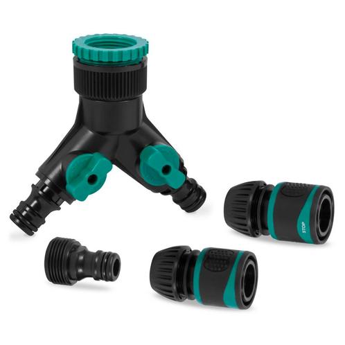2-weg waterverdeler set | Incl. slangkoppelingen en, Tuin en Terras, Tuinslangen, Nieuw, Verzenden