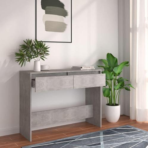 vidaXL Table console gris béton 100x35x76,5 cm bois, Huis en Inrichting, Tafels | Salontafels, Verzenden