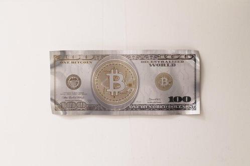 Suketchi - Bitcoin Money Crumple, Antiquités & Art, Art | Peinture | Moderne