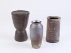 Vaas - Bizen Ware Flower Vase Trio - Werken van Kimura, Antiek en Kunst