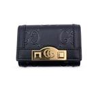 Gucci - Black Monogram Leather Wonka 6 Key Holder Case Pouch, Antiek en Kunst