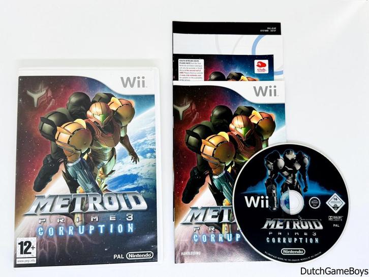 Nintendo Wii - Metroid Prime 3 - Corruption - HOL, Games en Spelcomputers, Games | Nintendo Wii, Gebruikt, Verzenden