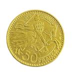 Monaco. 50 Francs 1950 Rainier III. Essai-Piéfort en or, Postzegels en Munten