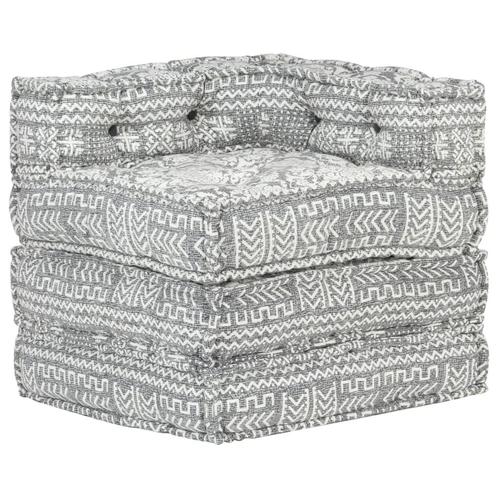 vidaXL Pouf modulaire Gris clair Tissu, Maison & Meubles, Accessoires pour la Maison | Coussins, Neuf, Envoi