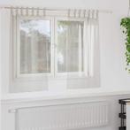 vidaXL Voile Gordijn met gordijnen 2 pcs Crème 140x140cm, Verzenden, Nieuw